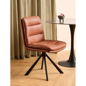 Jídelní židle DEAN hnědá/matná černá 8