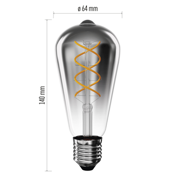 Dekorativní LED žárovka DECO SMOKED Z57311 E27, 4,5W, teplá bílá 6
