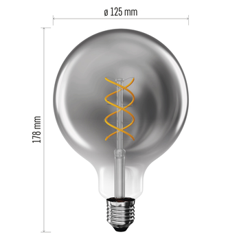 Dekorativní LED žárovka DECO SMOKED Z58311 E27, 4,5W, teplá bílá 6