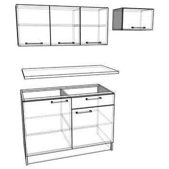Kuchyňská linka DELTA 180 cm, dub sonoma 2