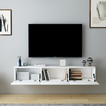 TV stolek DENBY bílá 2