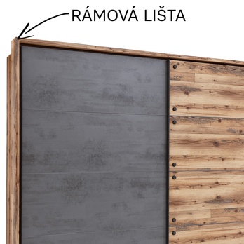 Rámová lišta DENTON dub lodge 2
