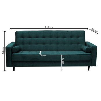 Pohovka DERRIS tyrkysová 4