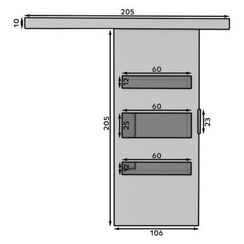 Posuvné dveře DESIO 106 wenge/černá, 106x205 cm 2