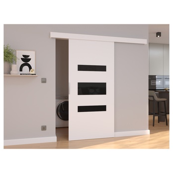 Posuvné dveře DESIO 96 bílá/černá, 96x205 cm 1