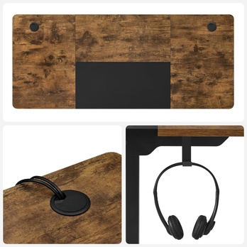Psací stůl DESK 2 hnědá/černá 3