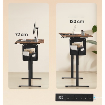 Psací stůl DESK 2 rustikální hnědá/černá 1