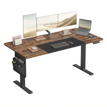 Psací stůl DESK 2 rustikální hnědá/černá 2