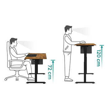 Pracovní stůl DESK hnědá/černá 1