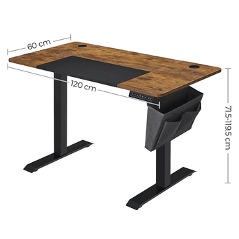Pracovní stůl DESK hnědá/černá 6