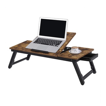 Přístavný stolek DESK hnědá/černá 4