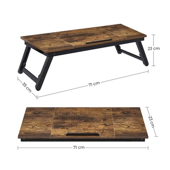 Přístavný stolek DESK hnědá/černá 6