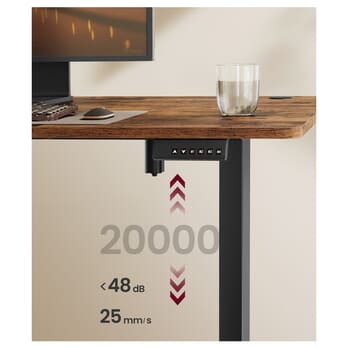 Pracovní stůl DESK rustikální hnědá/černá 3