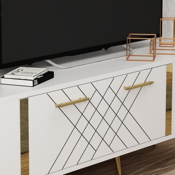 TV komoda DETAS bílá 5
