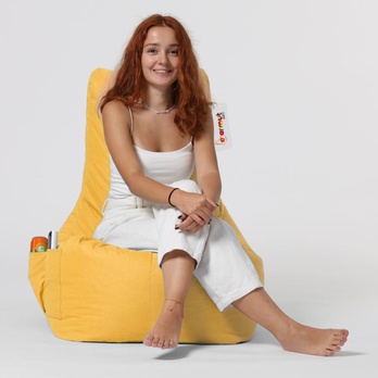 Sedací pytel DIAMOND žlutá 3