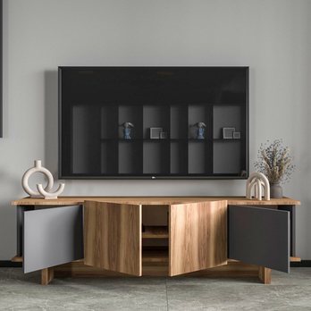 TV stolek DIANA 1 antracitová/ořech 1