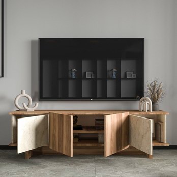 TV stolek DIANA 1 travertin/ořech 1