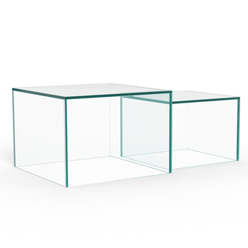Konferenční stolek DICE čirá/křišťálově čirá, 2 ks 2