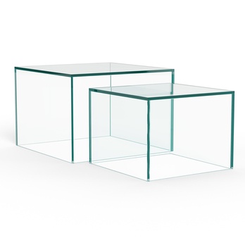 Konferenční stolek DICE čirá/křišťálově čirá, 2 ks 3