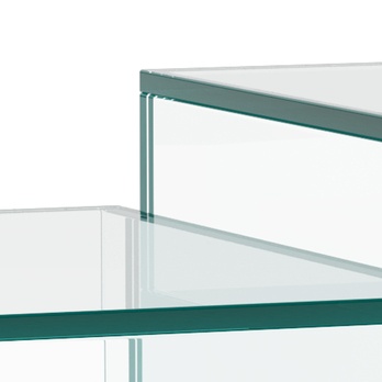 Konferenční stolek DICE čirá/křišťálově čirá, 2 ks 5