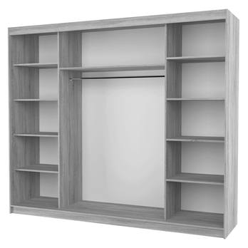 Šatní skříň DIEM bílá/dub sonoma 2