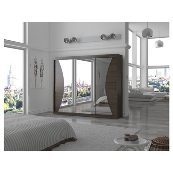 Šatní skříň DIEM čokoládově hnědá 3