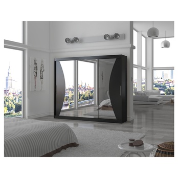 Šatní skříň DIEM černá 3