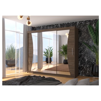 Šatní skříň DIEM čokoládově hnědá 1