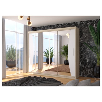 Šatní skříň DIEM dub sonoma/bílá 1