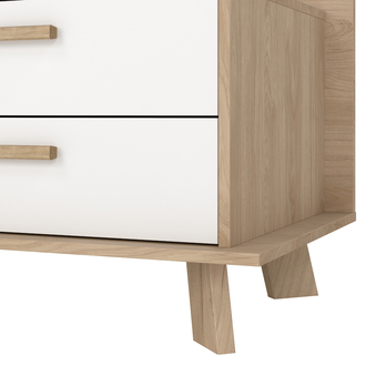 TV komoda DIGBY 1 bílá/dub jackson hickory 8