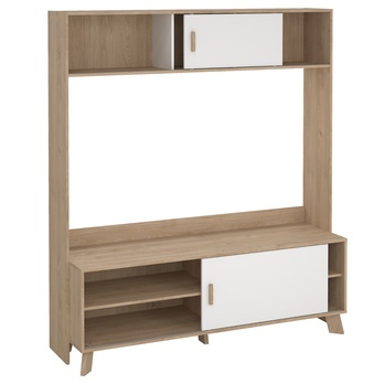 TV komoda DIGBY 2 bílá/dub jackson hickory 2