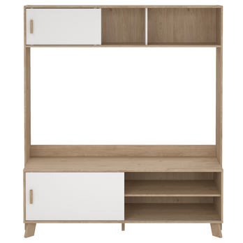TV komoda DIGBY 2 bílá/dub jackson hickory 5