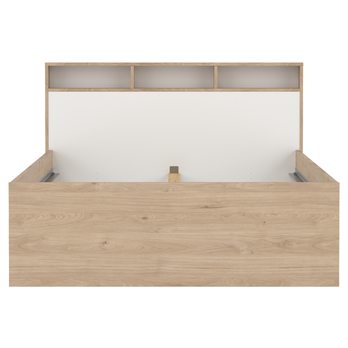 Postel DIGBY bílá/dub jackson hickory, 140x200 cm 4