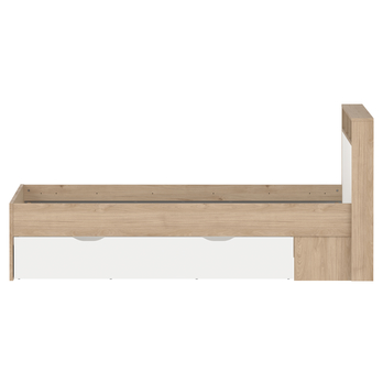 Postel DIGBY bílá/dub jackson hickory, 140x200 cm 5