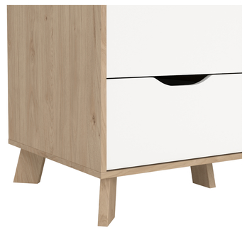 Šatní skříň DIGBY bílá/dub jackson hickory 7