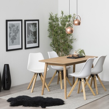 Jídelní židle DIMA PU kaučukovník/bílá 5