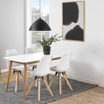 Jídelní židle DIMA PU kaučukovník/bílá 6