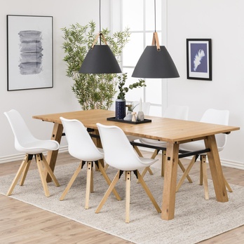 Jídelní židle DIMA PU kaučukovník/bílá 7