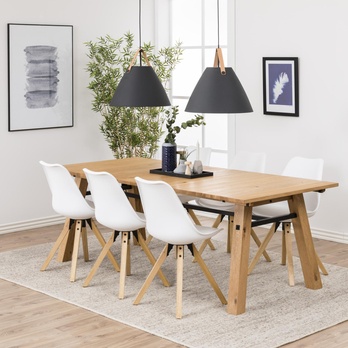 Jídelní židle DIMA PU kaučukovník/bílá 8