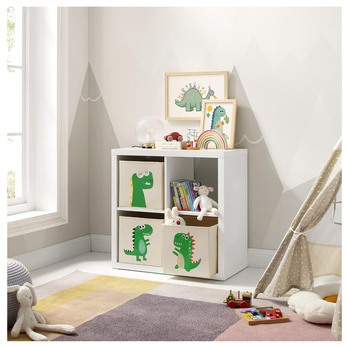 Dětské úložné boxy DINO béžová, sada 3 ks 1