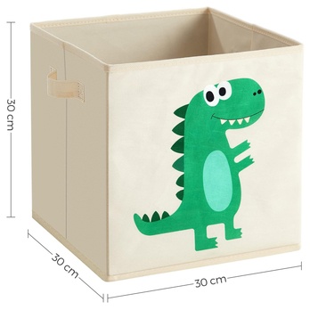 Dětské úložné boxy DINO béžová, sada 3 ks 7