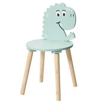 Dětská sada stolu a židlí DINO modrá/dřevo 3