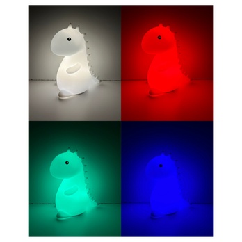 Dětská noční lampa DINO bílá 1
