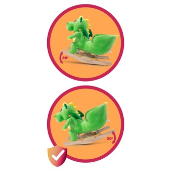Houpací křesílko DINO zelená/žlutá 1