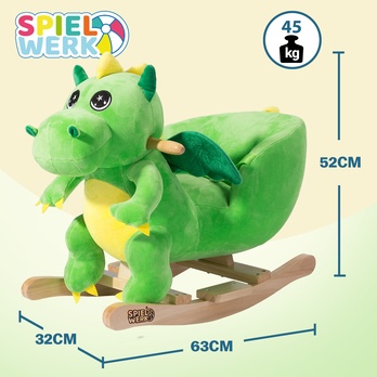 Houpací křesílko DINO zelená/žlutá 4