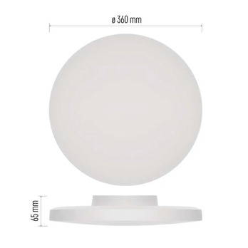 Stropní koupelnové svítidlo DIONI bílá, průměr 36 cm 10