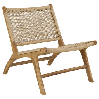 Křeslo s podnožkou DIRBY teak 2