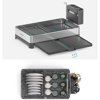 Odkapávač na nádobí DISH šedá/stříbrná 3