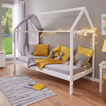 Domečková postel DITA bílá, 90x200 cm 1