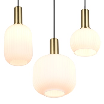 Závěsné svítidlo DIVA 3 černá/bílá 2